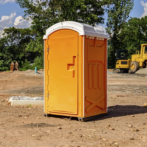 how often are the porta potties cleaned and serviced during a rental period in Tumbling Shoals